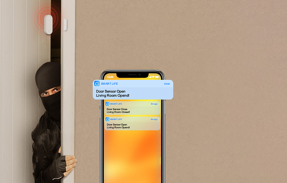 Avatto ZDS16 okos nyitásérzékelő, fehér 2
