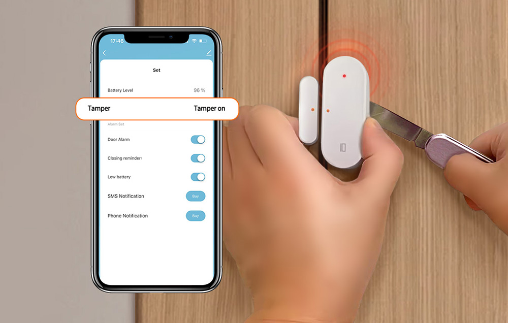 Avatto ZDS16 okos nyitásérzékelő, fehér 3
