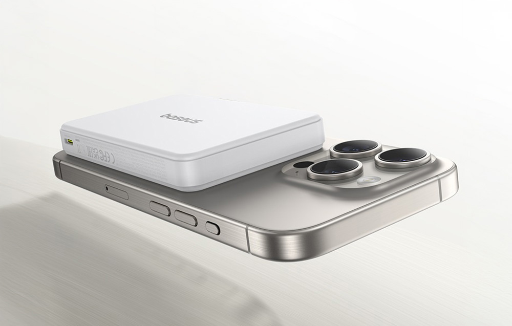 Baseus Airpow2 Qi2 mágneses powerbank, 10000mAh, 22,5W, fehér 2