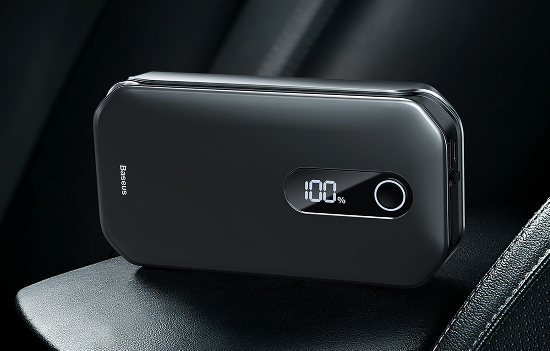 Baseus Super Energy Autó Jump Starter, 12000mAh, 1000A, USB (fekete) 1