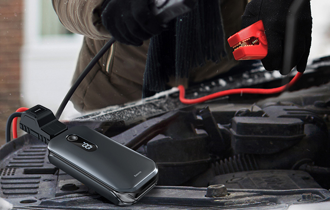 Baseus Super Energy Autó Jump Starter, 12000mAh, 1000A, USB (fekete) 3