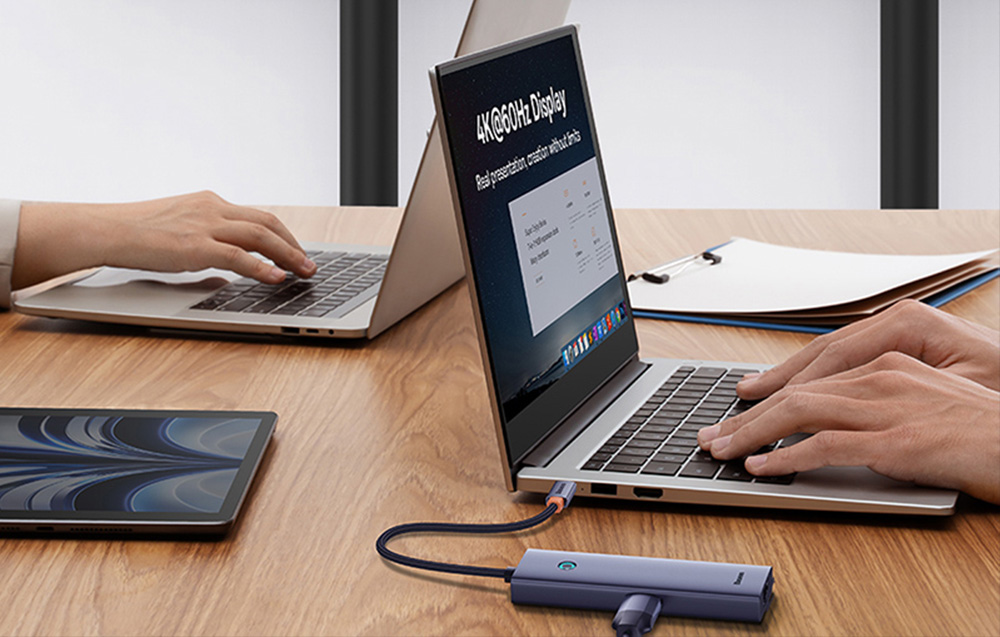 Baseus UltraJoy 5 az 1-ben Hub (1xHDMI4K@30Hz + 4xUSB 3.0) szürke 1