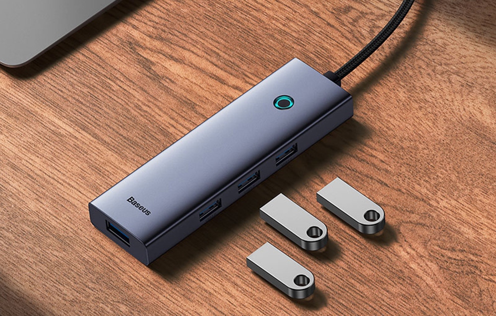 Baseus UltraJoy 5 az 1-ben Hub (1xHDMI4K@30Hz + 4xUSB 3.0) szürke 3