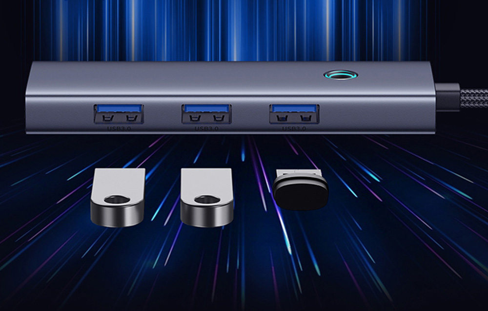 Baseus UltraJoy USB-C  4 az 1-ben USB 3.0 (szürke) 2
