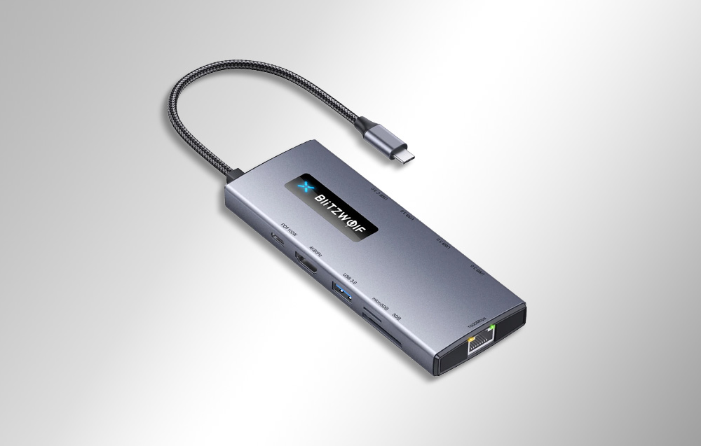BlitzWolf BW-NEW TH8 10 az 1-ben USB HUB 3