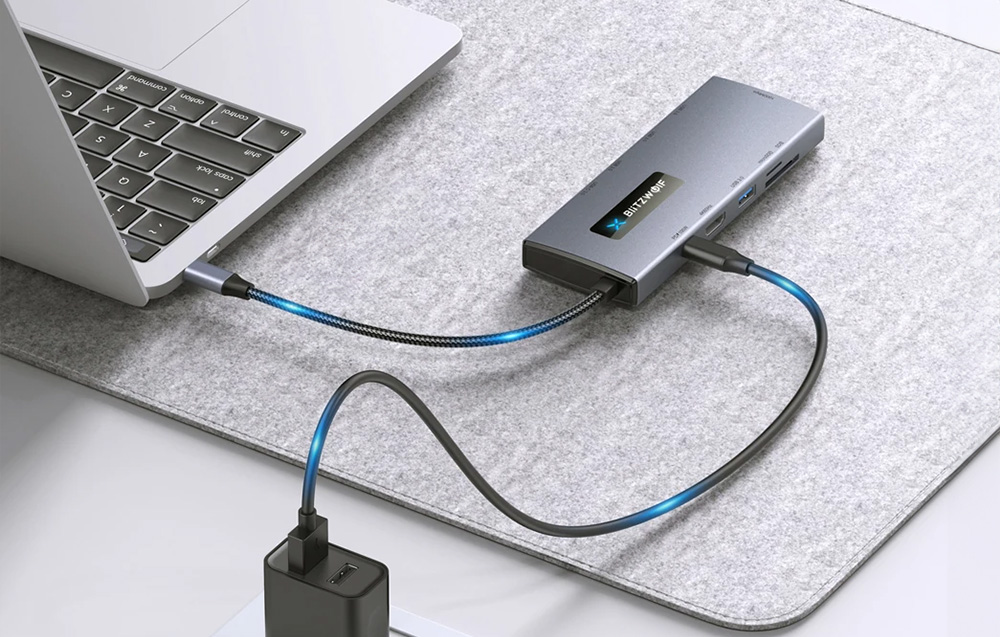 BlitzWolf BW-NEW TH8 10 az 1-ben USB HUB 4