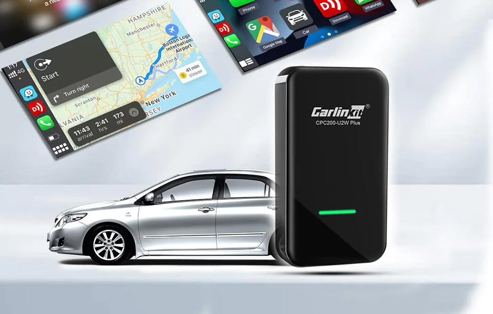 Carlinkit U2W Plus vezeték nélküli adapter, Apple Carplay, fekete 1