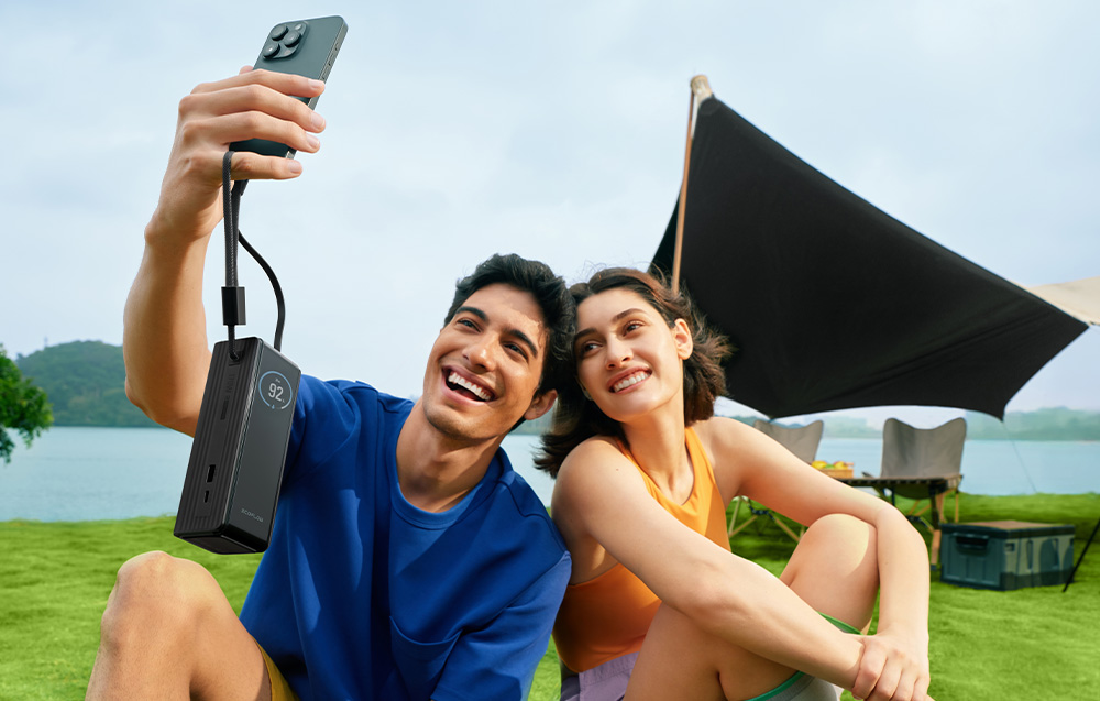 EcoFlow RAPID Powerbank 25000mAh, 170W (beépített 100W-os kábelek). 1