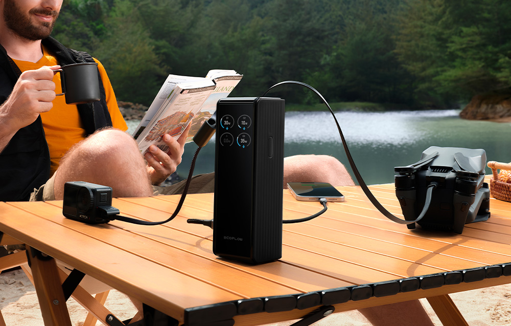 EcoFlow RAPID Powerbank 25000mAh, 170W (beépített 100W-os kábelek). 4