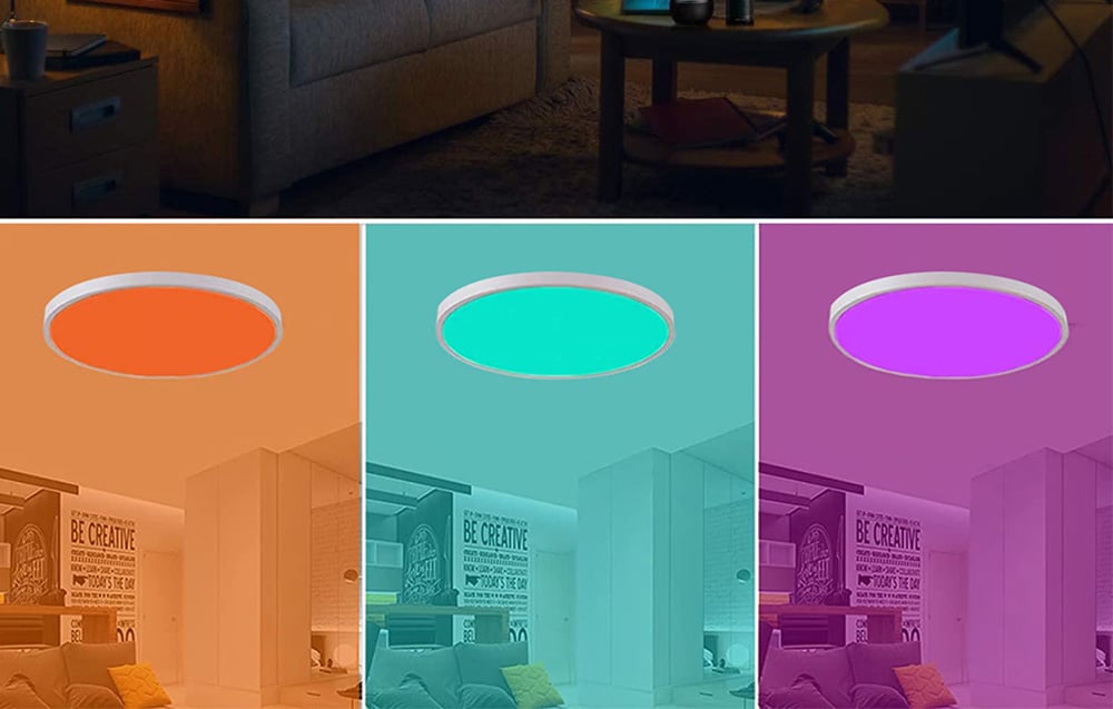 Gosund LB12 okos mennyezeti lámpa, 30cm, WiFi/Bluetooth, 16M RGBCW, 1920lm, Tuya + távirányító 4