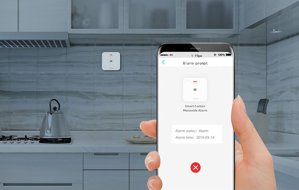 Heiman WS-720ES okos CO érzékelő, Tuya, Wi-Fi 6