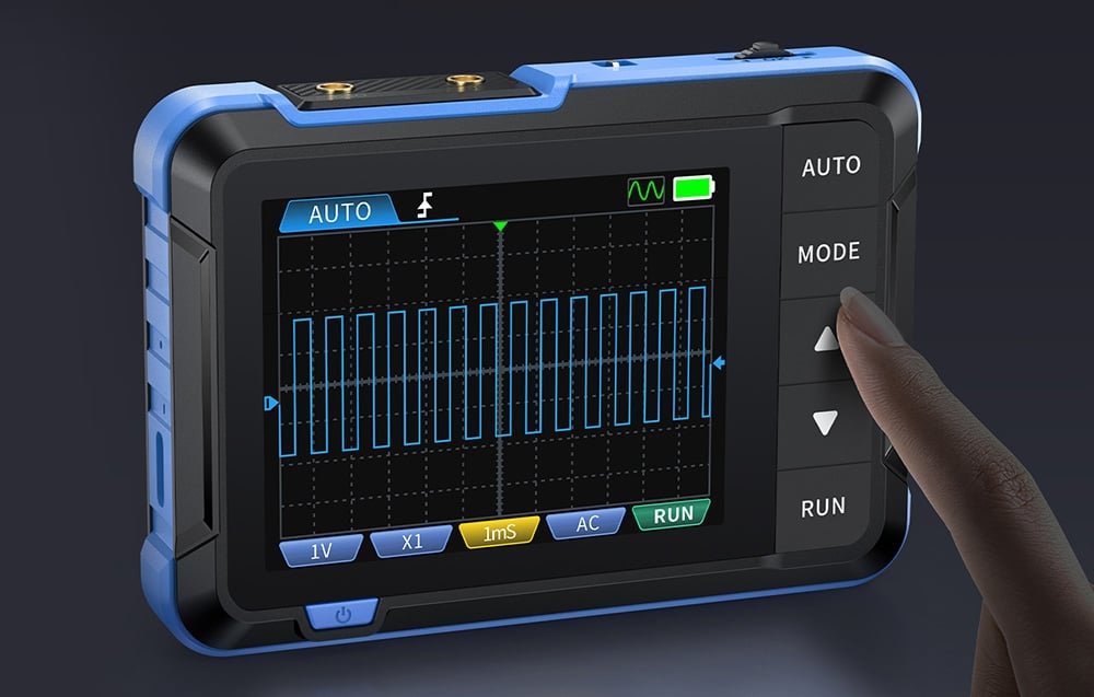 Hordozható 2 az 1-ben mini oszcilloszkóp FNIRSI DSO153 jelgenerátor 4