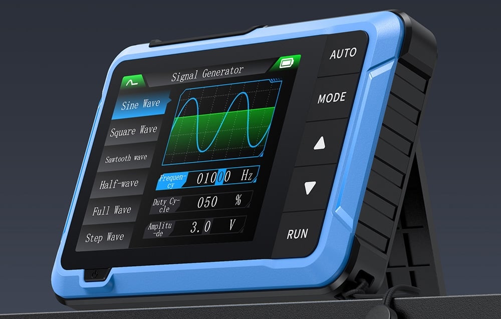 Hordozható 2 az 1-ben mini oszcilloszkóp FNIRSI DSO510 jelgenerátor 2