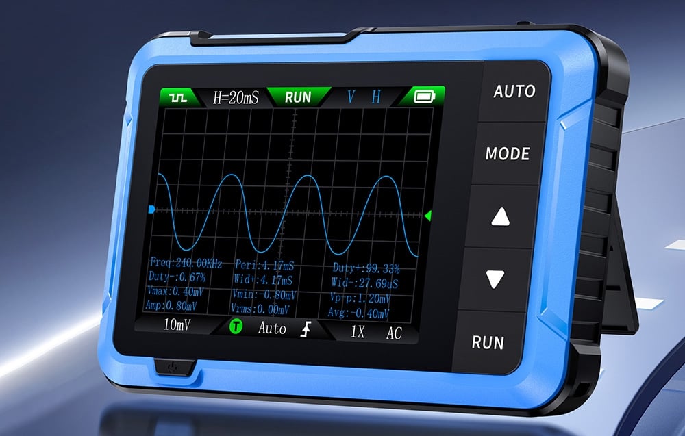 Hordozható 2 az 1-ben mini oszcilloszkóp FNIRSI DSO510 jelgenerátor 4