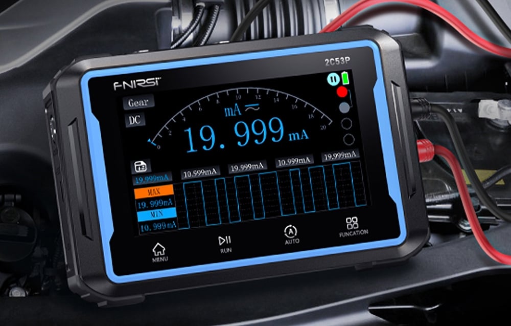 Hordozható 3 az 1-ben FNIRSI 2C53P 4,3" érintőképernyős oszcilloszkóp 2