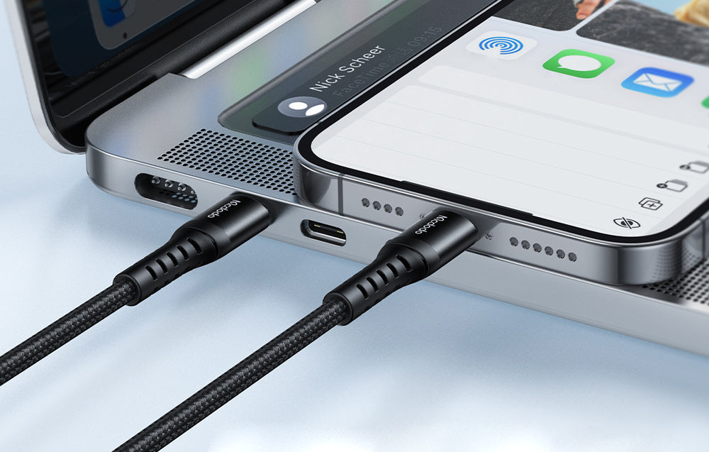 Mcdodo CA-5630, USB-C - lightning kábel, 36W, 0,2m, fekete 2