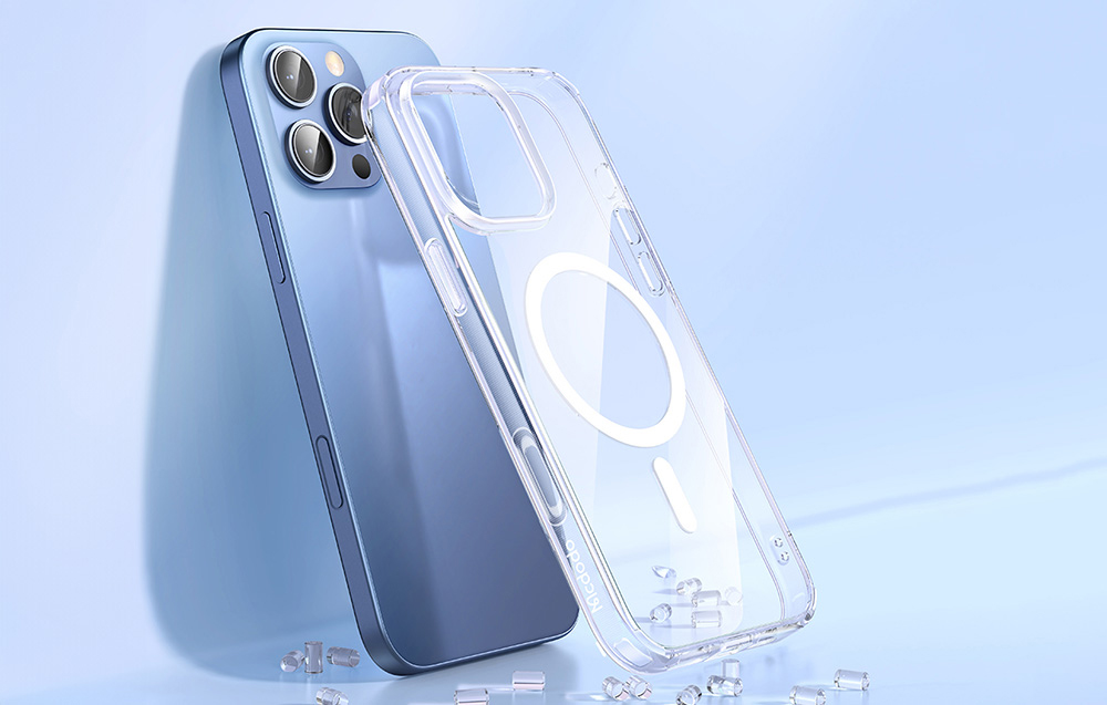 McDodo PC-4923 mágneses tok iPhone 16 Pro Max készülékhez, átlátszó 1
