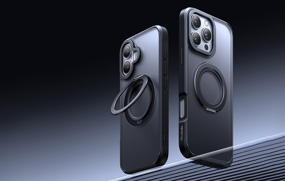 McDodo PC-4930 MagSafe tok iPhone 16-hoz állvánnyal, fekete 3