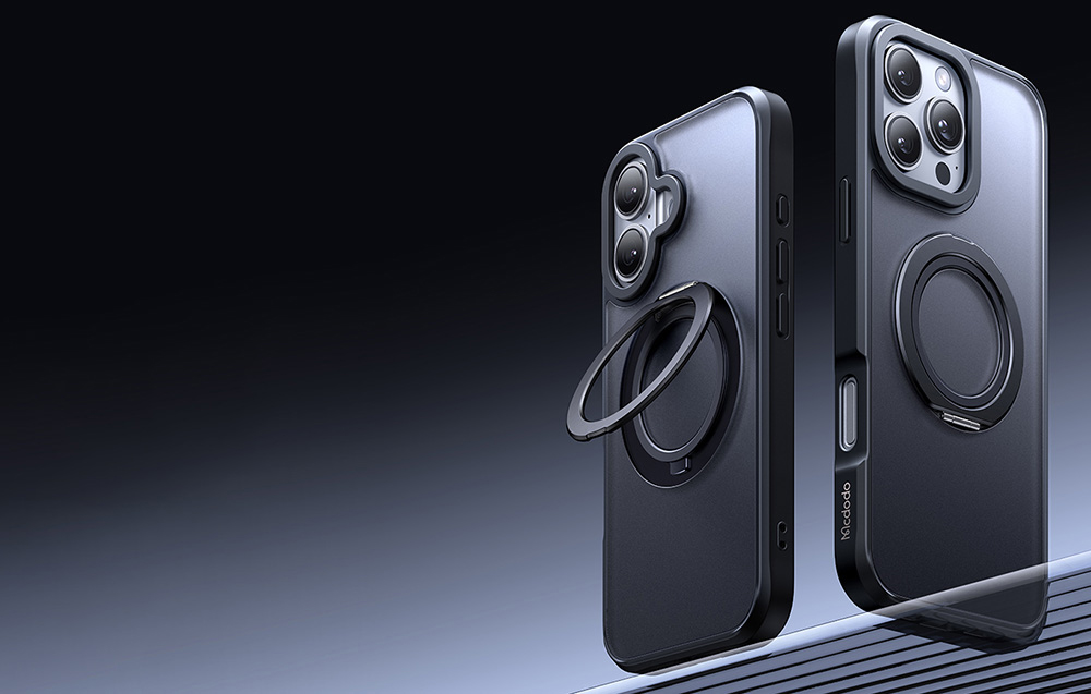 McDodo PC-4933 MagSafe tok iPhone 16 Pro Max készülékhez állvánnyal (fekete) 1