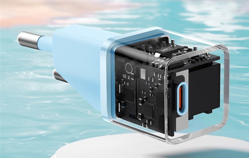 Mini wall charger Baseus GaN5 20W (blue) 3