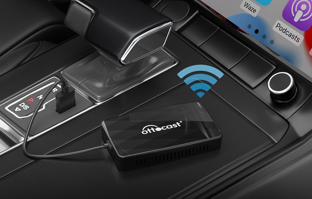 Ottocast CA360 adapter, 3:1, Carplay/Android, fekete 2