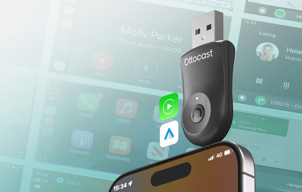 Ottocast CA505-T MINI 2 az 1-ben vezeték nélküli adapter 3