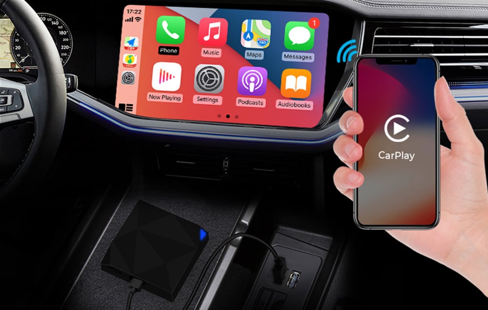 Ottocast CP76 U2-AIR vezeték nélküli adapter,  Carplay, fekete 6