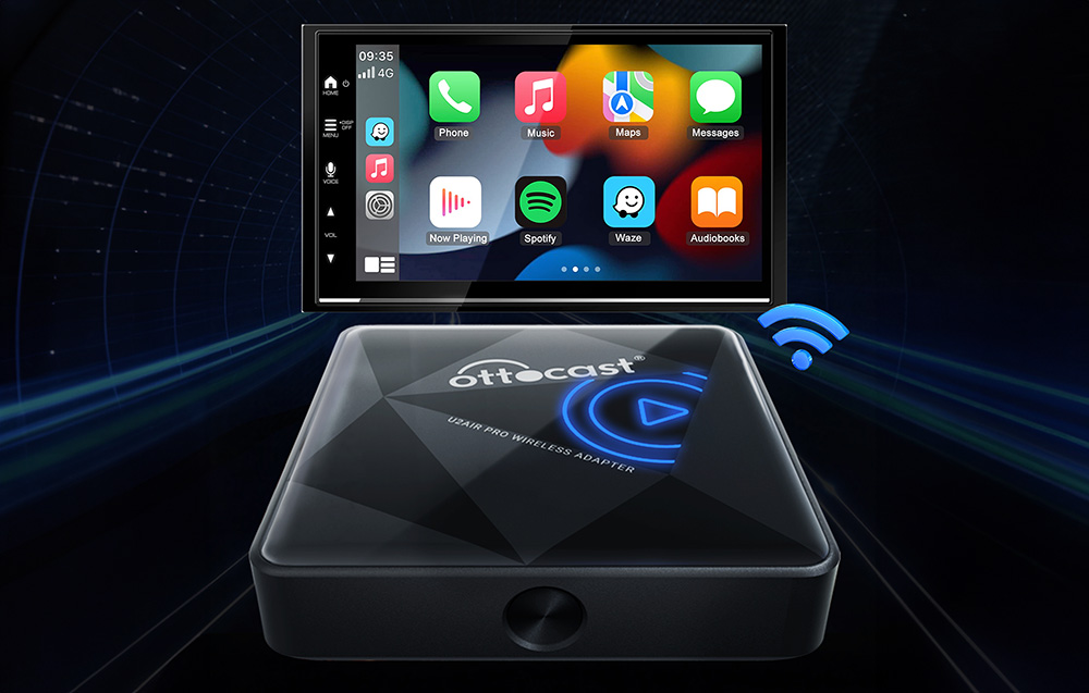 Ottocast CP82 U2-AIR PRO vezeték nélküli adapter, Carplay, fekete 1
