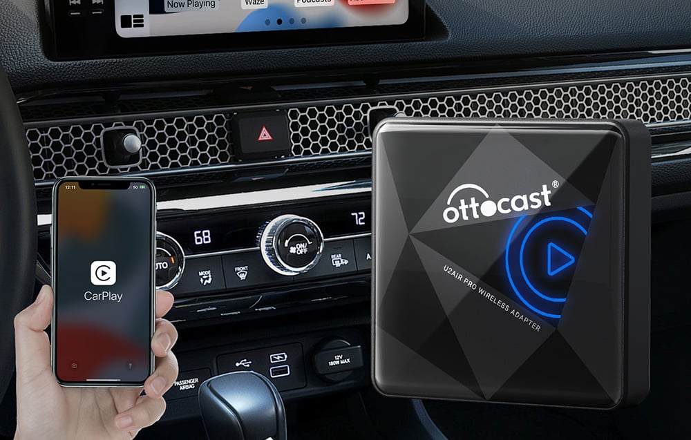 Ottocast CP82 U2-AIR PRO vezeték nélküli adapter, Carplay, fekete 3