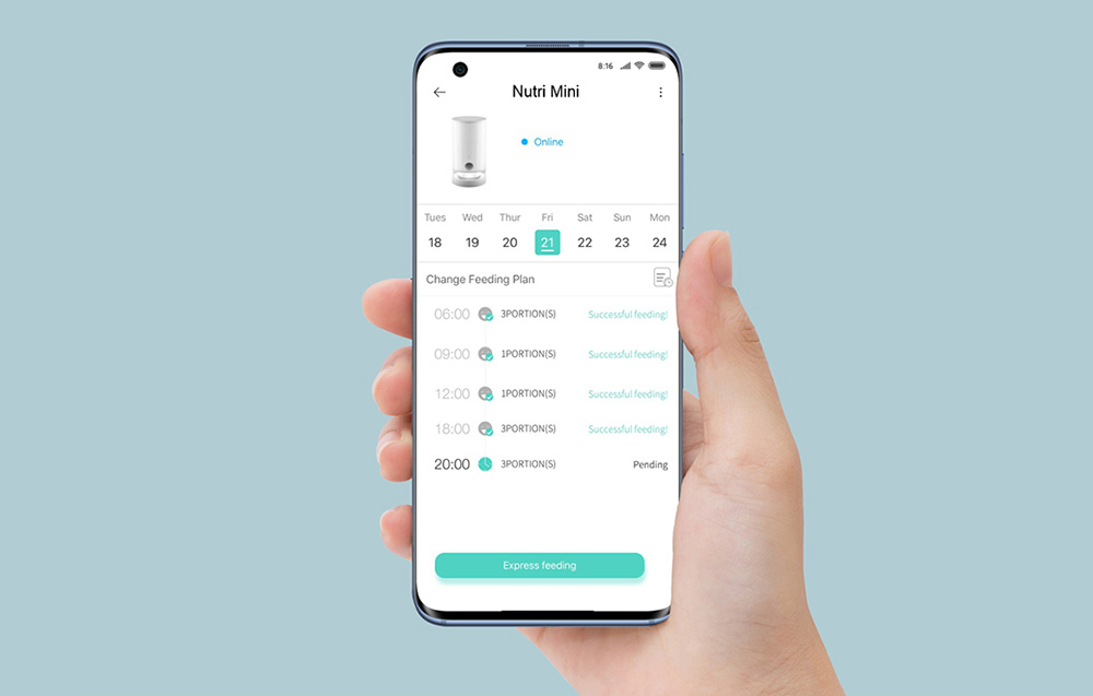Petoneer Nutri Mini intelligens állateledel adagoló 3