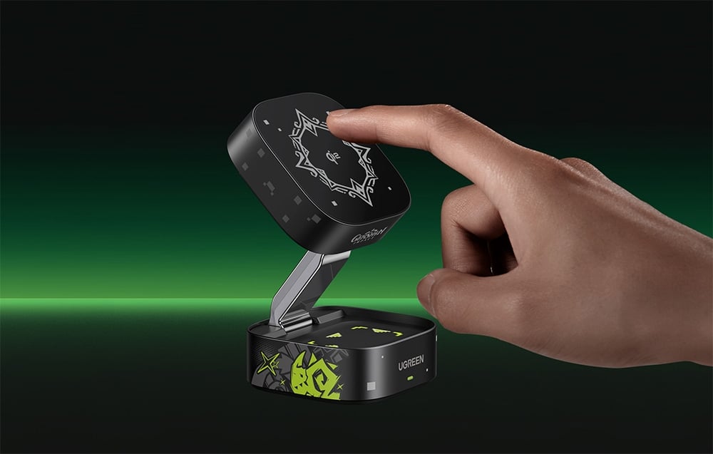 Qi2 2 az 1-ben Ugreen W702 Genshin Impact sorozatú induktív töltő Iphone-hoz, AirPods, 25W + USB-C kábel 1m 2