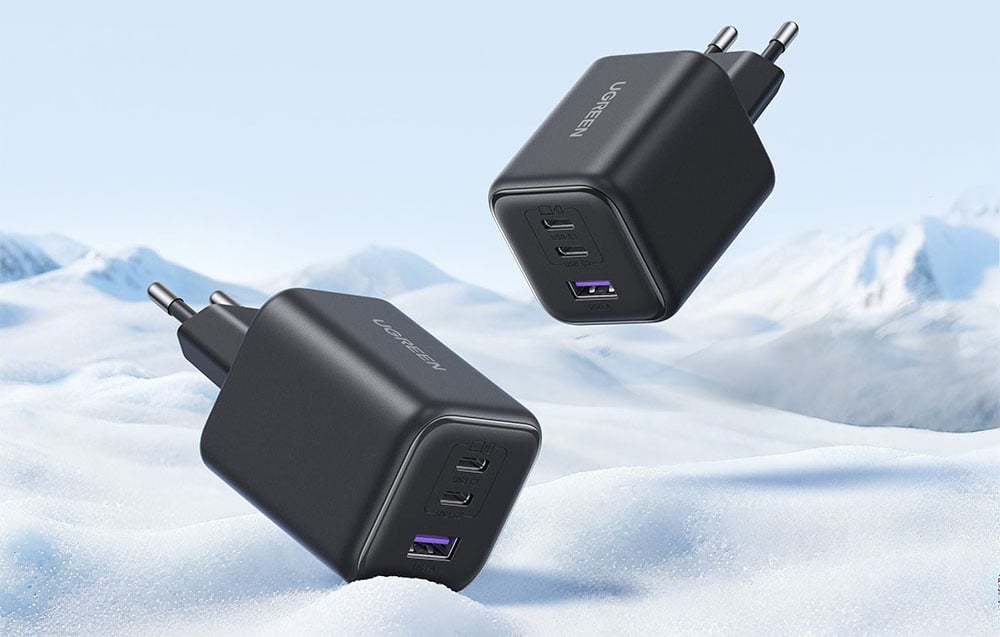 UGREEN 2xUSB-C + USB 45W X527 GaN töltő (fekete) 3
