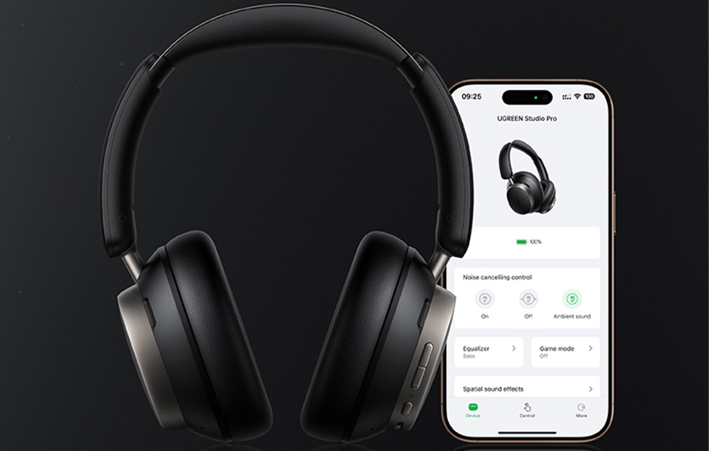 Ugreen HP206 vezeték nélküli fejhallgató, Studio Pro Hybrid ANC (fehér) 6