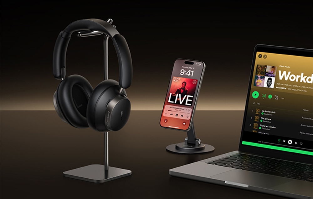 Ugreen HP206 vezeték nélküli fejhallgató, Studio Pro Hybrid ANC (fehér) 7