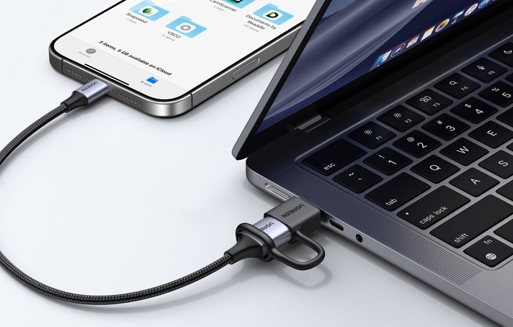Ugreen LS503 USB-C USB-A adapter, 2 darab (fehér) 2