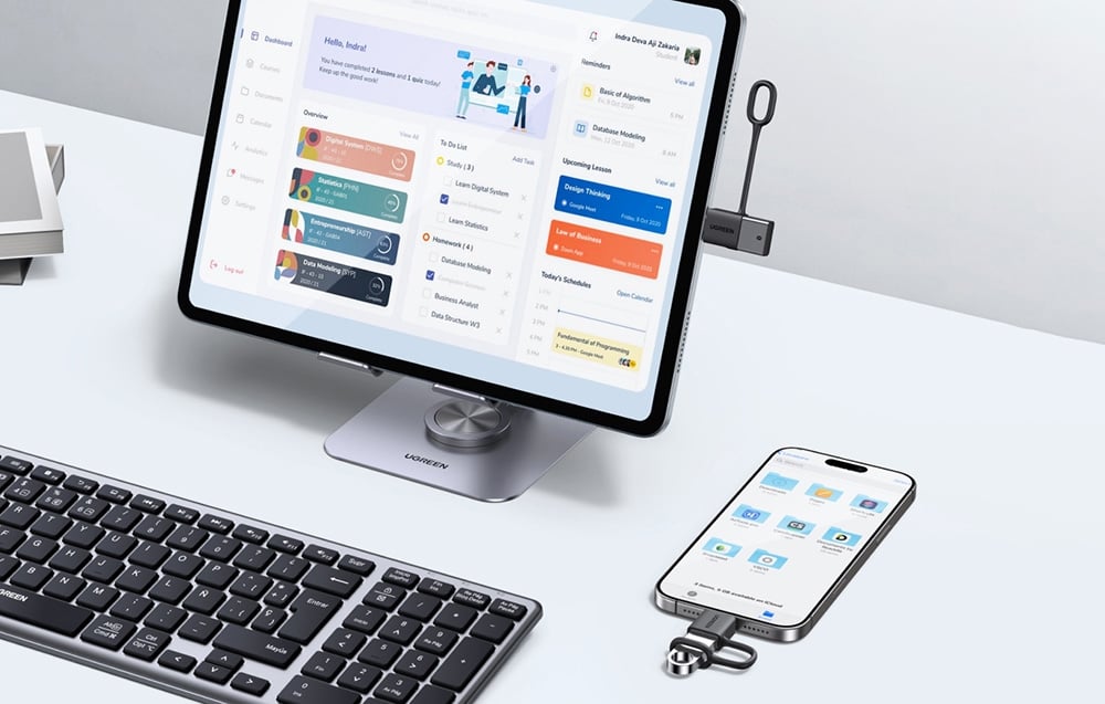 Ugreen LS503 USB-C USB-A adapter, 2 darab (fehér) 3