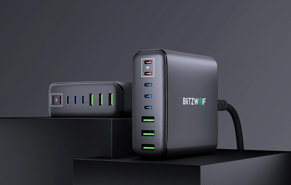 BlitzWolf BW-S26 hálózati töltő, 250W (fekete) 1