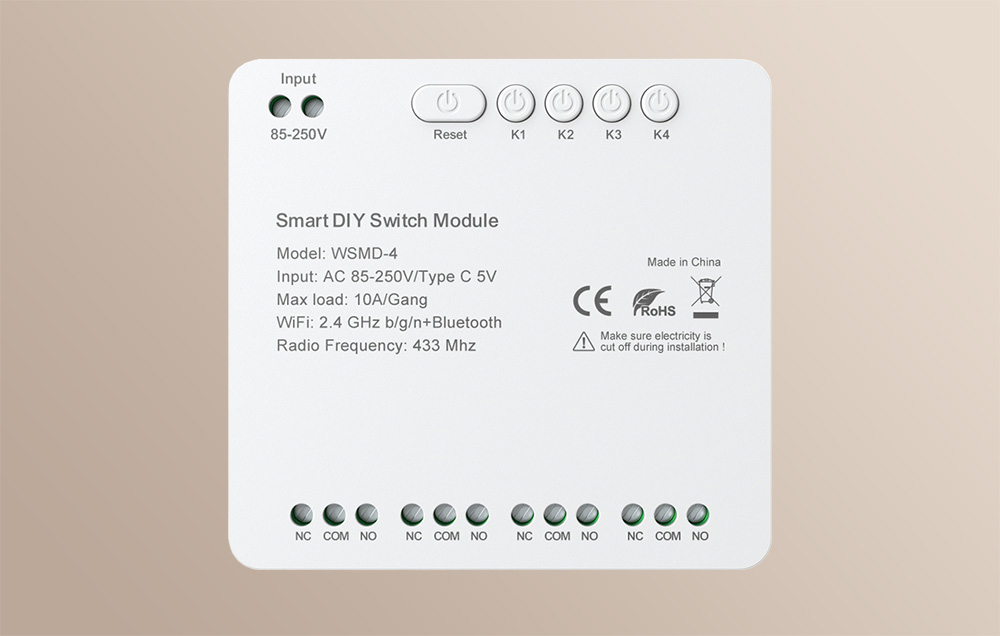 DIY Avatto WSMD-4 250V intelligens kapcsolómodul 3
