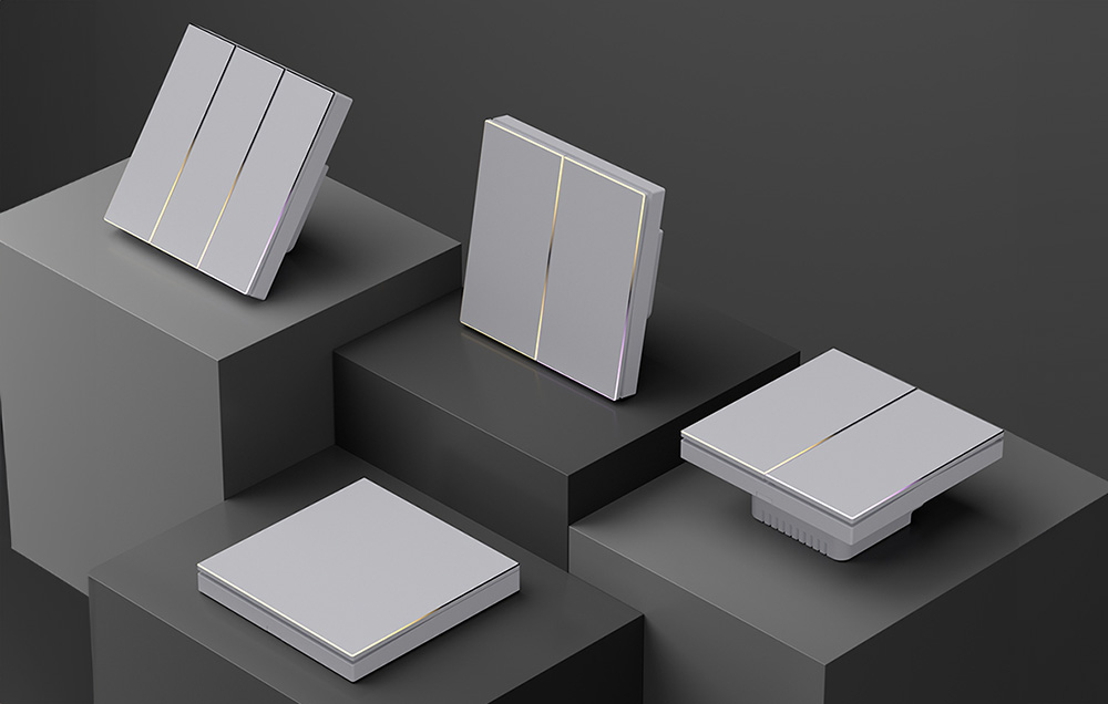 Érintéses ZigBee fénykapcsoló Avatto TS60-EU-W3 Triple TUYA (fehér). 3