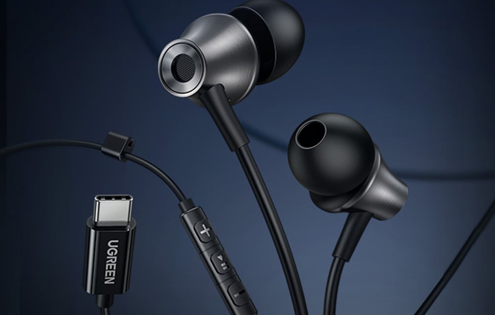 UGREEN 3,5 mm-es fülhallgató EP105 (fekete) 1