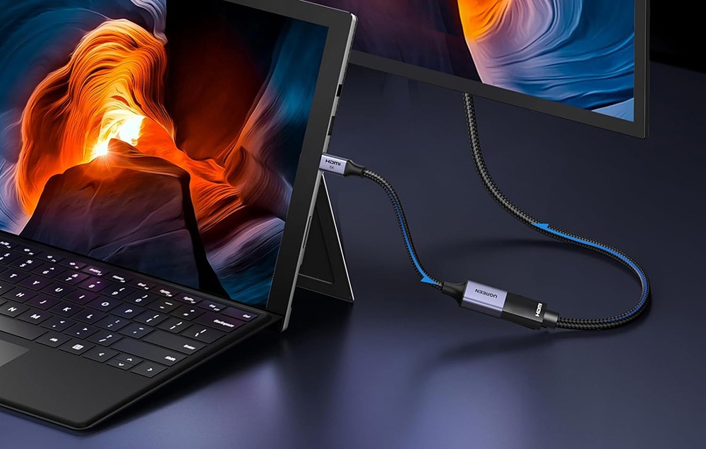 Ugreen HD182 micro HDMI HDMI HDMI kábel, 8K 60Hz, 48Gbps, 0.2m (fekete) 1