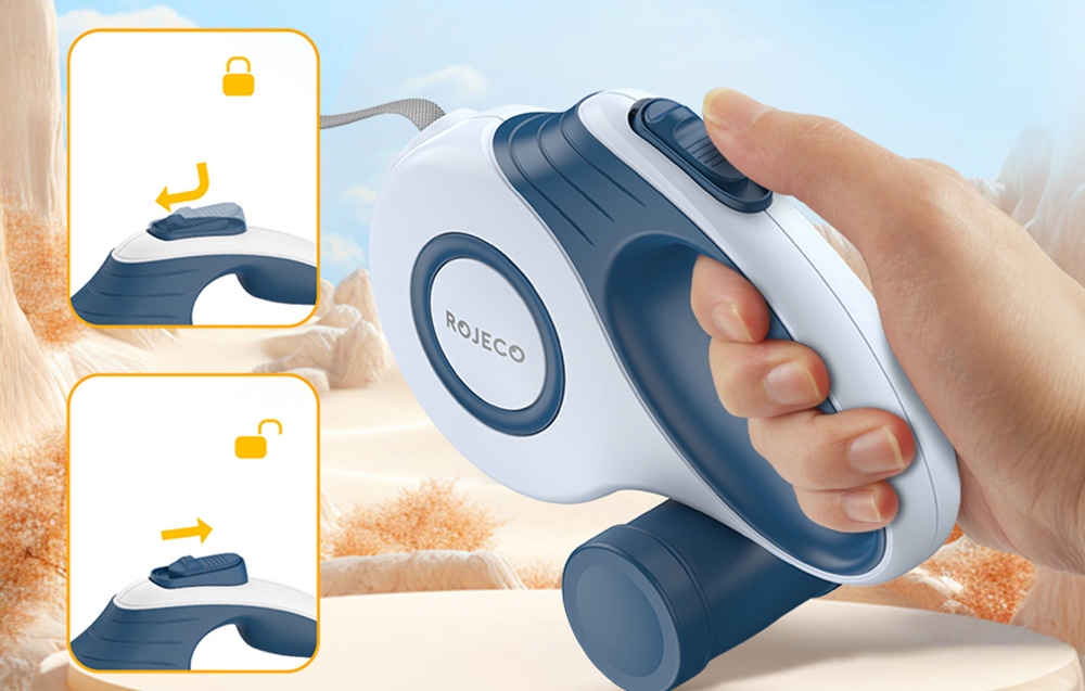 Rojeco A12 5M automata behúzható kutyapóráz, 5 méter (barna) 1