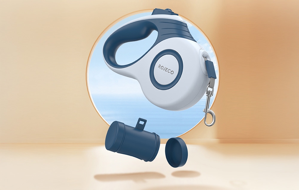 Rojeco A12 5M automata behúzható kutyapóráz, 5 méter (barna) 3