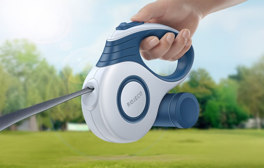 Rojeco A12 5M automata behúzható kutyapóráz, 5 méter (kék) 1