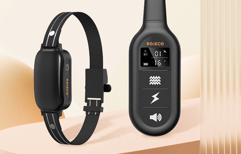 Rojeco elektromos ugató nyakörv (fekete) 1