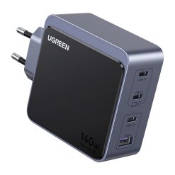 Ugreen Nexode S 140W, GaN, 3x USB-C + USB hálózati töltő (szürke) 1