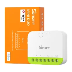 SONOFF MINI DUO 2-Gang Zigbee Smart Switch, MINI-ZB2GS