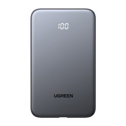 Ugreen PB550 20000mAh Power Bank USB + USB-C, 67W, beépített kábel (szürke) 1