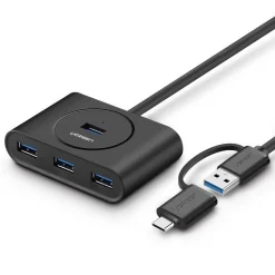 USB-C-USB-C adapter és UGREEN 3,5 mm-es jack csatlakozó (szürke) 1