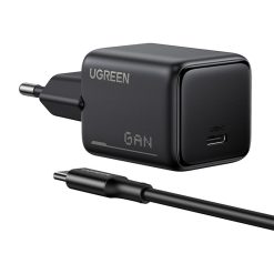 UGREEN USB-C–USB-C 3.1 PD kábel, 60 W, 1,5 m (fekete) 1